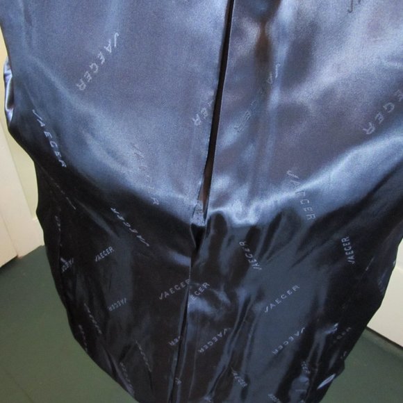 JAEGER Navy Blue Wool Double Breasted Blazer - Picture 7 of 10